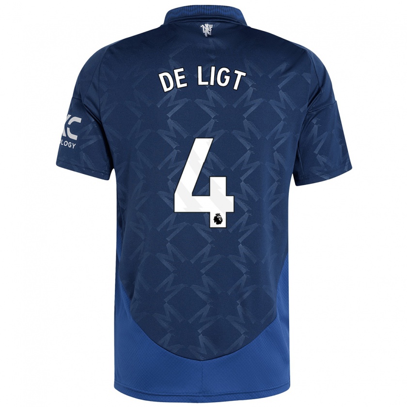 Kandiny Damen Matthijs De Ligt #4 Indigo Auswärtstrikot Trikot 2024/25 T-Shirt Österreich