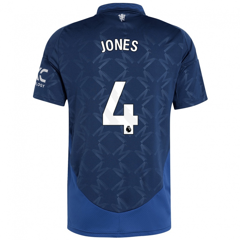 Kandiny Dames Phil Jones #4 Indigo Uitshirt Uittenue 2024/25 T-Shirt