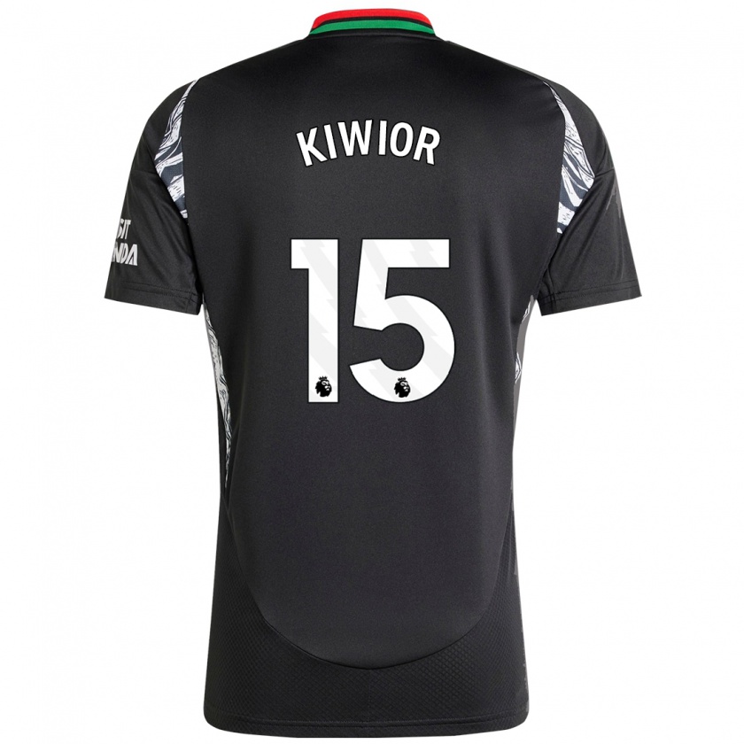 Kandiny Donna Maglia Jakub Kiwior #15 Nero Kit Gara Away 2024/25 Maglietta