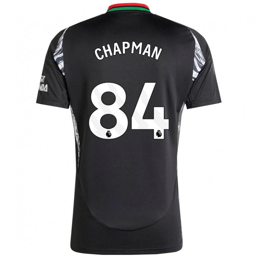 Kandiny Mujer Camiseta Samuel Chapman #84 Negro 2ª Equipación 2024/25 La Camisa México