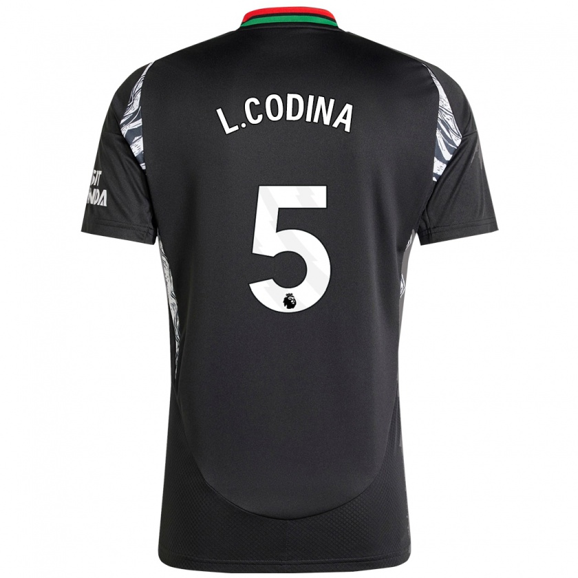 Kandiny Donna Maglia Laia Codina #5 Nero Kit Gara Away 2024/25 Maglietta