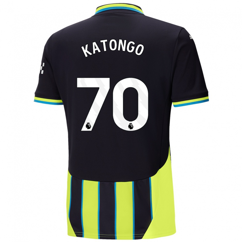 Kandiny Mujer Camiseta Jadel Katongo #70 Azul Amarillo 2ª Equipación 2024/25 La Camisa México