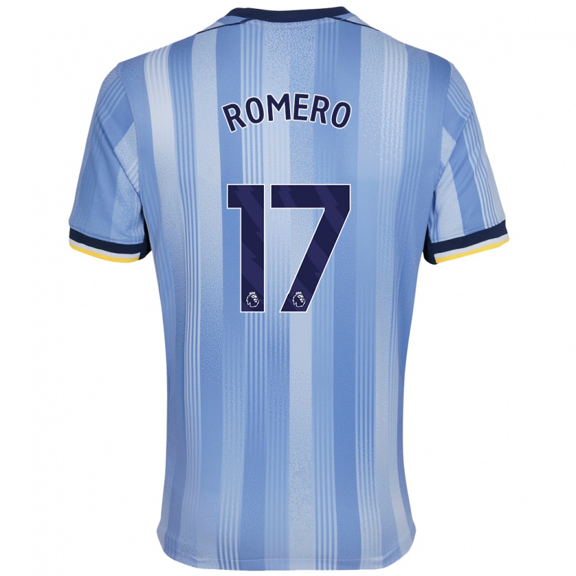 Kandiny Donna Maglia Cristian Romero #17 Azzurro Chiaro Kit Gara Away 2024/25 Maglietta