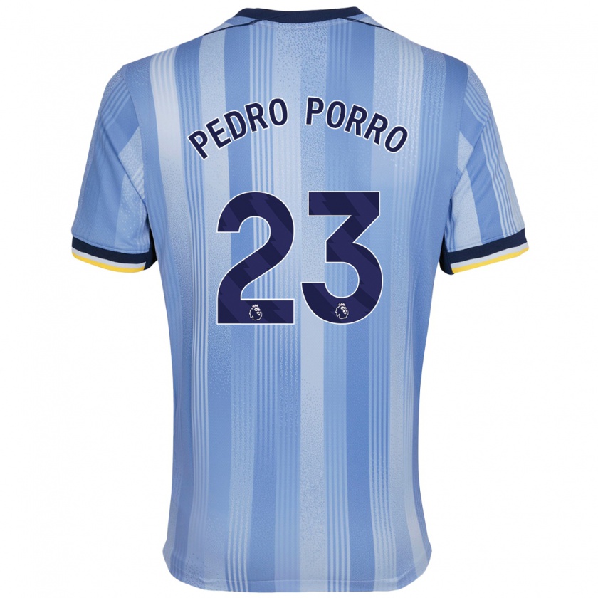 Kandiny Dames Pedro Porro #23 Lichtblauw Uitshirt Uittenue 2024/25 T-Shirt