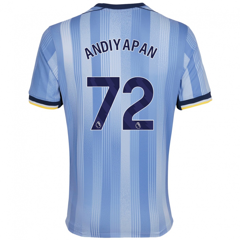 Kandiny Donna Maglia William Andiyapan #72 Azzurro Chiaro Kit Gara Away 2024/25 Maglietta