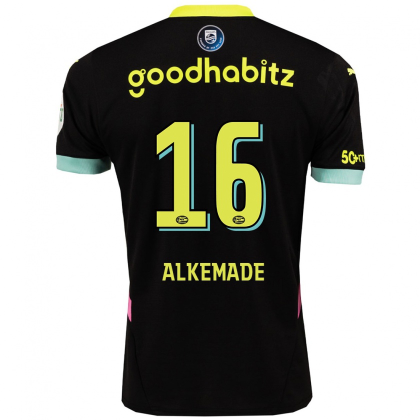 Kandiny Damen Lisan Alkemade #16 Schwarz Gelb Auswärtstrikot Trikot 2024/25 T-Shirt Österreich