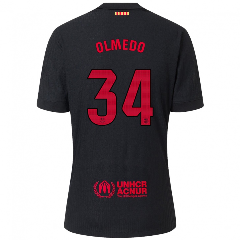 Kandiny Damen Alexis Olmedo #34 Schwarz Rot Auswärtstrikot Trikot 2024/25 T-Shirt Österreich