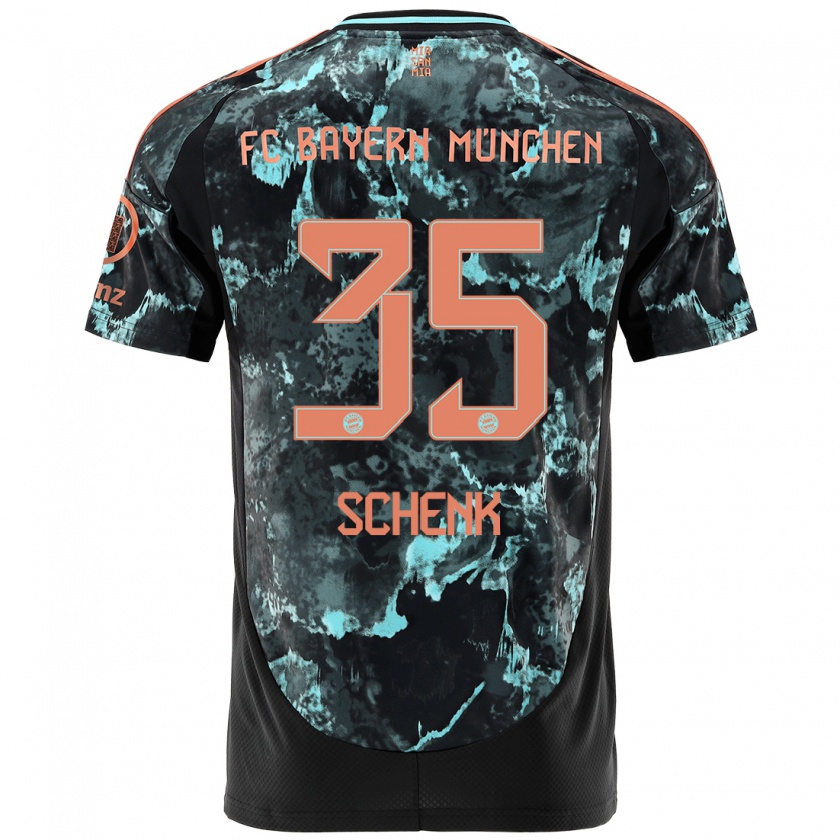 Kandiny Donna Maglia Johannes Schenk #35 Nero Kit Gara Away 2024/25 Maglietta