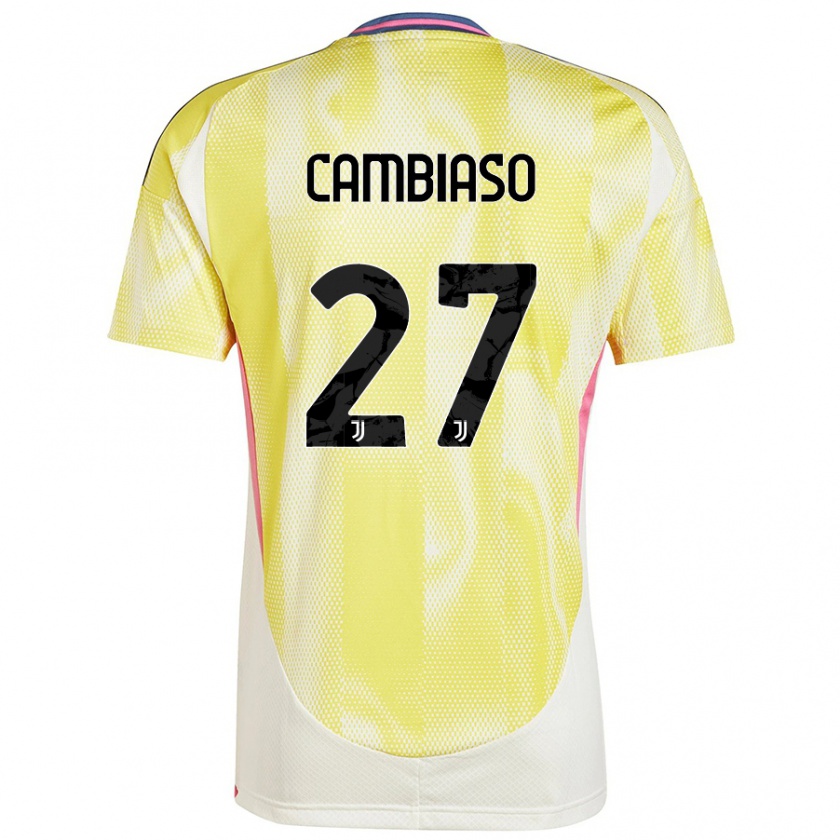 Kandiny Mujer Camiseta Andrea Cambiaso #27 Amarillo Solar 2ª Equipación 2024/25 La Camisa