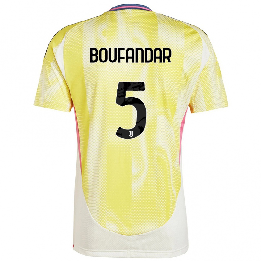 Kandiny Donna Maglia Adam Boufandar #5 Giallo Solare Kit Gara Away 2024/25 Maglietta