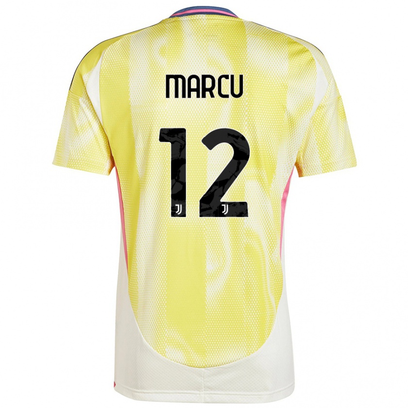 Kandiny Mujer Camiseta Alessio Marcu #12 Amarillo Solar 2ª Equipación 2024/25 La Camisa