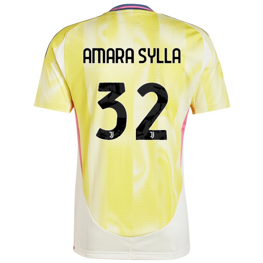 Kandiny Dames Idris Amara Sylla #32 Zonnig Geel Uitshirt Uittenue 2024/25 T-Shirt