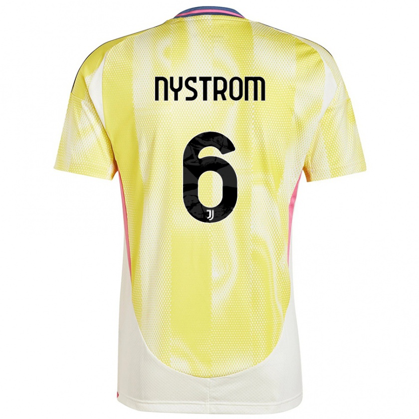 Kandiny Donna Maglia Paulina Nyström #6 Giallo Solare Kit Gara Away 2024/25 Maglietta