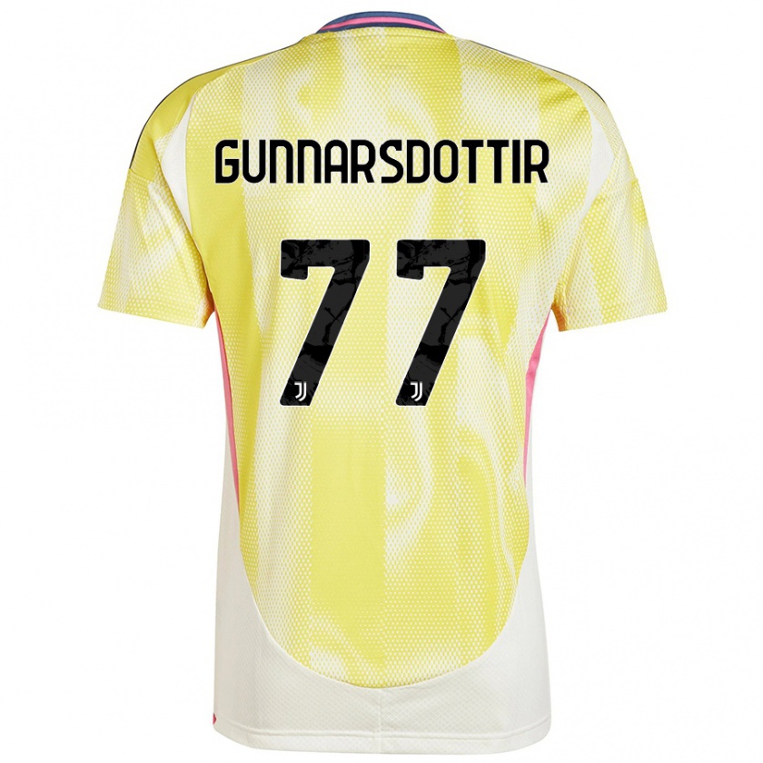 Kandiny Dames Sara Björk Gunnarsdóttir #77 Zonnig Geel Uitshirt Uittenue 2024/25 T-Shirt