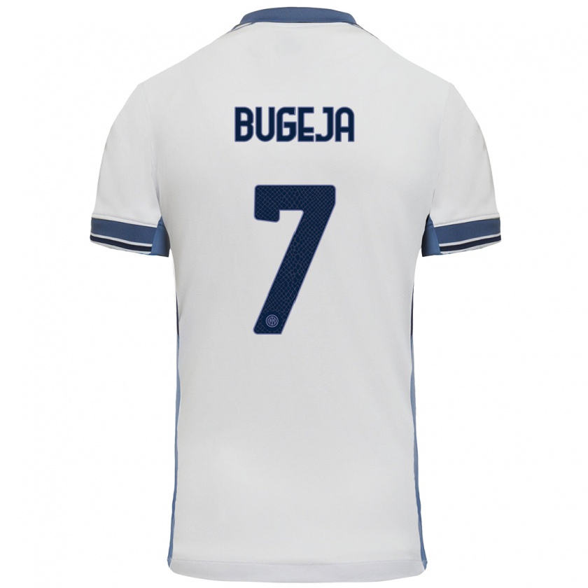 Kandiny Mujer Camiseta Haley Bugeja #7 Blanco Gris 2ª Equipación 2024/25 La Camisa México