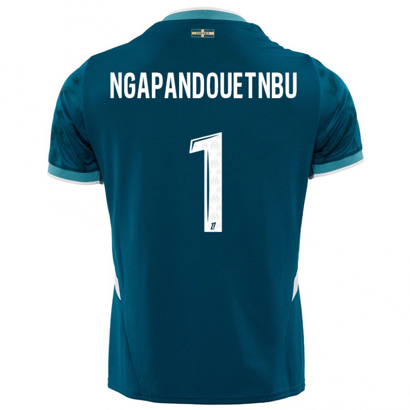 Kandiny Mujer Camiseta Simon Ngapandouetnbu #1 Azul Turquesa 2ª Equipación 2024/25 La Camisa México