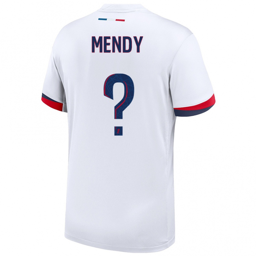 Kandiny Dames Tony Mendy #0 Wit Blauw Rood Uitshirt Uittenue 2024/25 T-Shirt