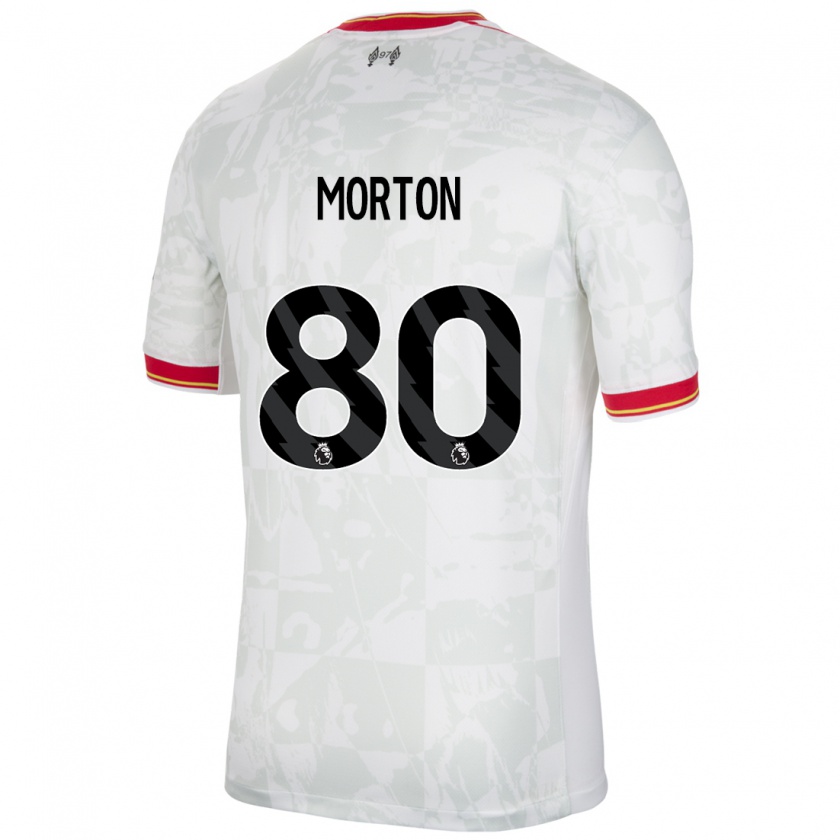 Kandiny Dames Tyler Morton #80 Wit Rood Zwart Thuisshirt Derde Tenue 2024/25 T-Shirt