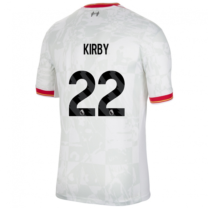 Kandiny Damen Faye Kirby #22 Weiß Rot Schwarz Ausweichtrikot Trikot 2024/25 T-Shirt Österreich