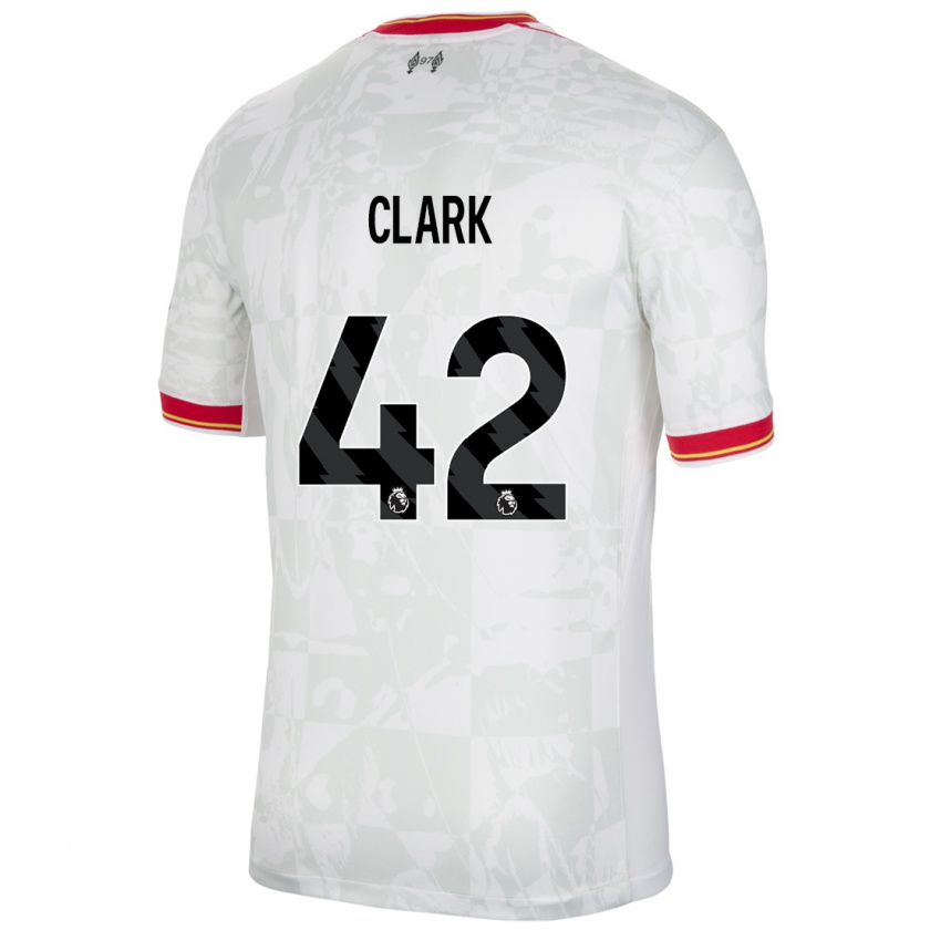 Kandiny Damen Bobby Clark #42 Weiß Rot Schwarz Ausweichtrikot Trikot 2024/25 T-Shirt Österreich