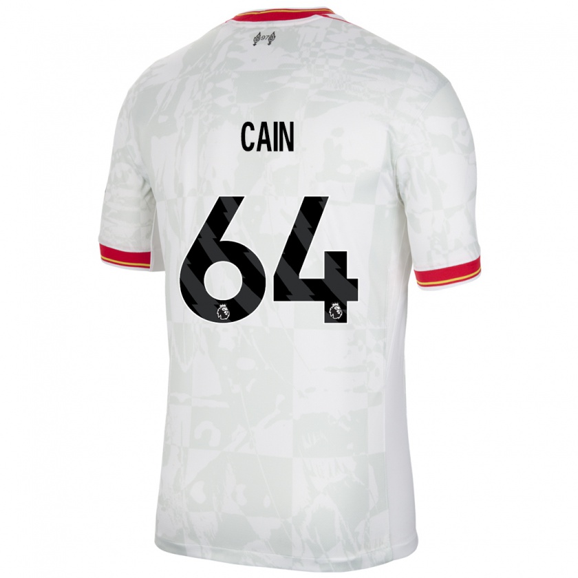 Kandiny Damen Jake Cain #64 Weiß Rot Schwarz Ausweichtrikot Trikot 2024/25 T-Shirt Österreich