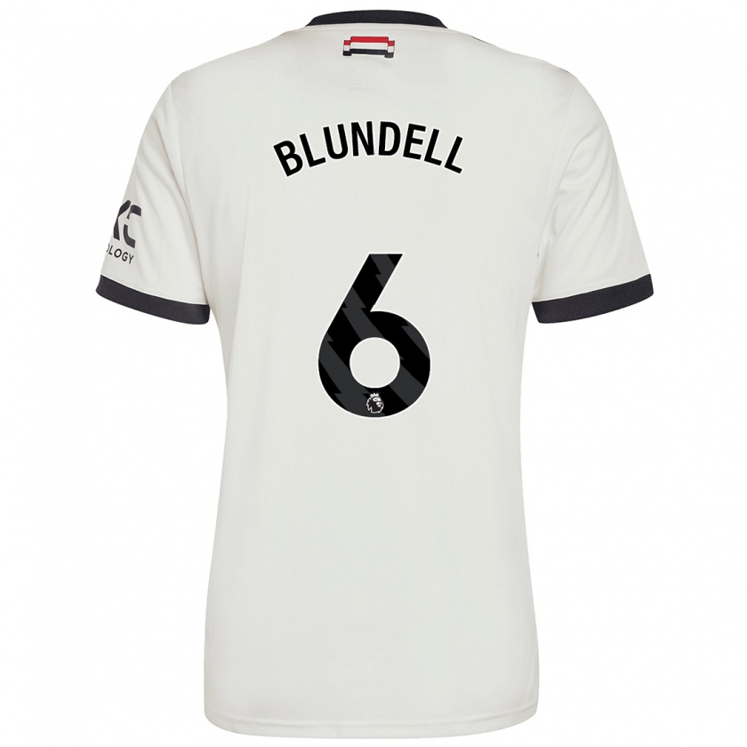 Kandiny Mujer Camiseta Hannah Blundell #6 Blanquecino Equipación Tercera 2024/25 La Camisa México