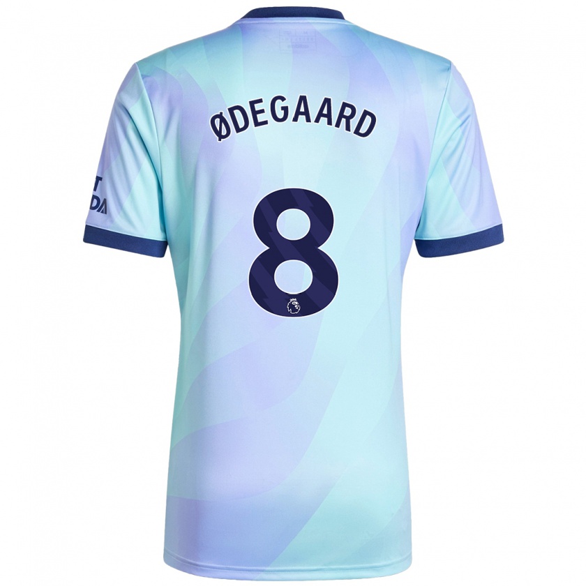 Kandiny Donna Maglia Martin Ødegaard #8 Acquamarina Kit Gara Third 2024/25 Maglietta