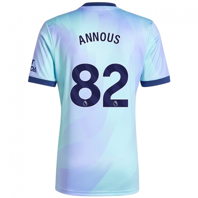 Kandiny Mujer Camiseta Andre Annous #82 Agua Equipación Tercera 2024/25 La Camisa México