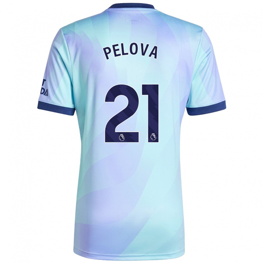 Kandiny Donna Maglia Victoria Pelova #21 Acquamarina Kit Gara Third 2024/25 Maglietta