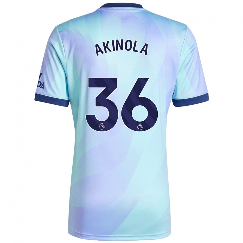 Kandiny Dames Tim Akinola #36 Aqua Thuisshirt Derde Tenue 2024/25 T-Shirt