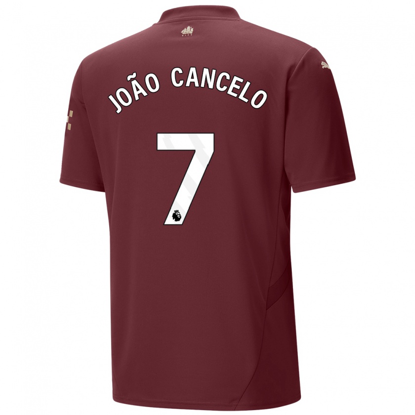 Kandiny Dames João Cancelo #7 Kastanjebruin Thuisshirt Derde Tenue 2024/25 T-Shirt