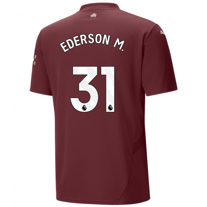 Kandiny Donna Maglia Ederson #31 Marrone Kit Gara Third 2024/25 Maglietta