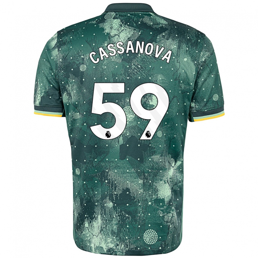 Kandiny Dames Dante Cassanova #59 Muntgroen Thuisshirt Derde Tenue 2024/25 T-Shirt