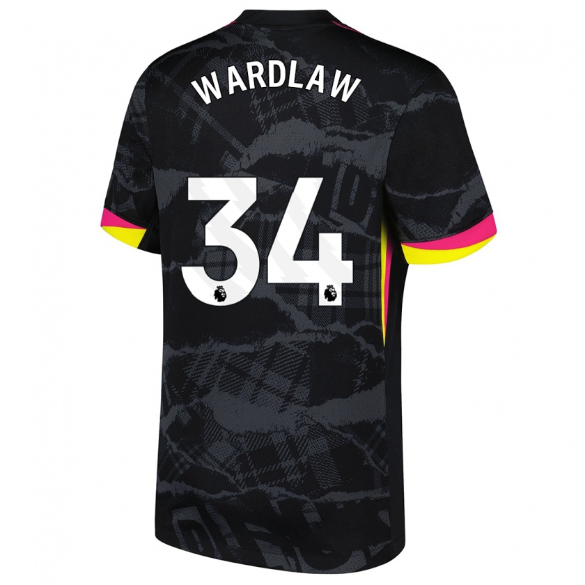 Kandiny Damen Charlotte Wardlaw #34 Schwarz Rosa Ausweichtrikot Trikot 2024/25 T-Shirt Österreich