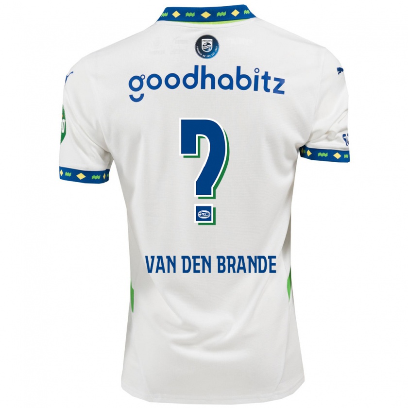 Kandiny Dames Daan Van Den Brande #0 Wit Donkerblauw Thuisshirt Derde Tenue 2024/25 T-Shirt