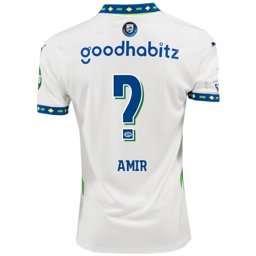 Kandiny Donna Maglia Amir Al-Anany #0 Bianco Blu Scuro Kit Gara Third 2024/25 Maglietta