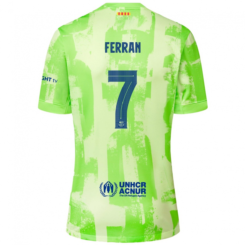 Kandiny Mujer Camiseta Ferran Torres #7 Lima Equipación Tercera 2024/25 La Camisa