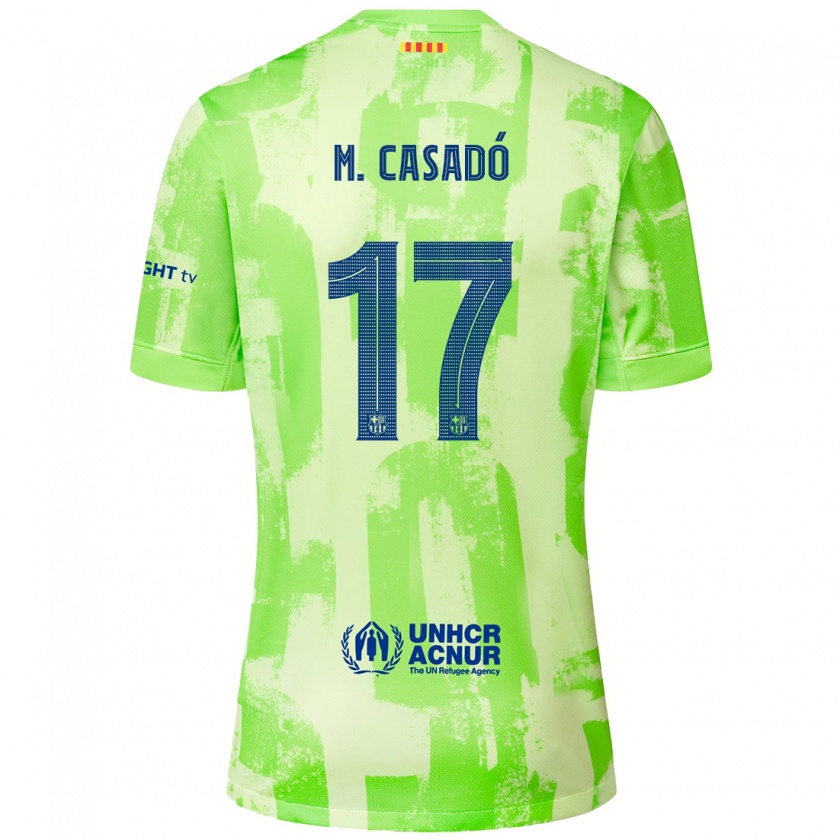 Kandiny Dames Marc Casadó #17 Limoen Thuisshirt Derde Tenue 2024/25 T-Shirt