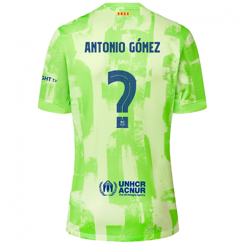 Kandiny Donna Maglia Antonio Gómez #0 Lime Kit Gara Third 2024/25 Maglietta