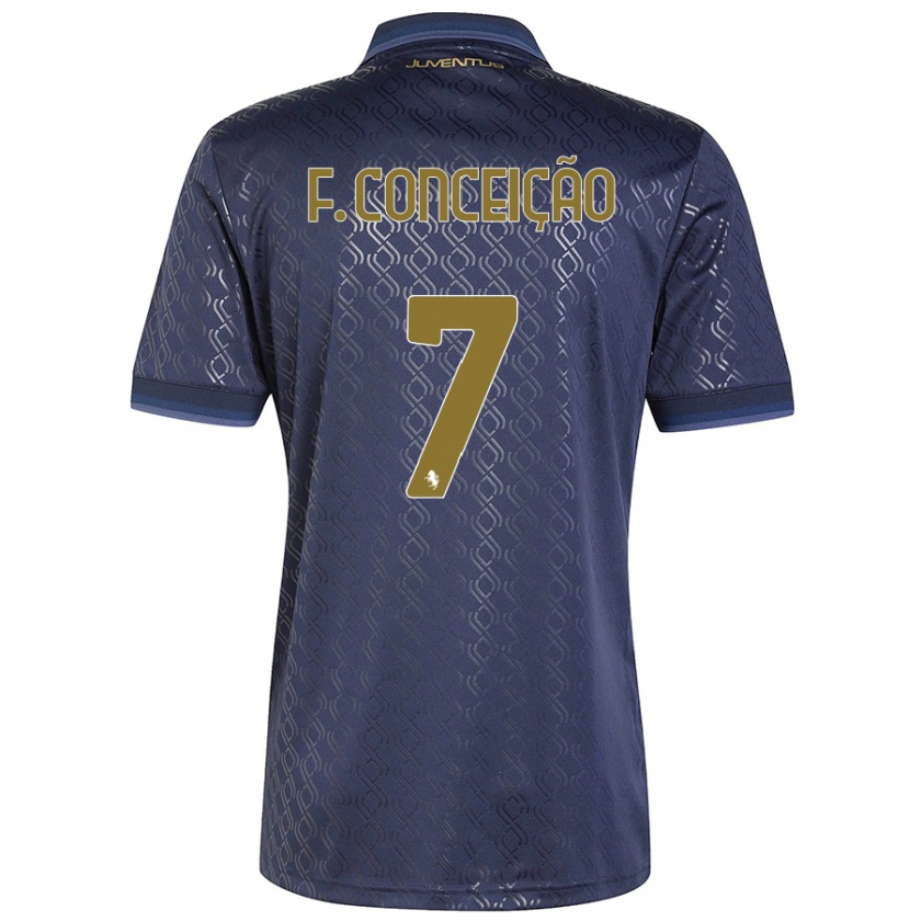 Kandiny Dames Francisco Conceição #7 Marineblauw Thuisshirt Derde Tenue 2024/25 T-Shirt