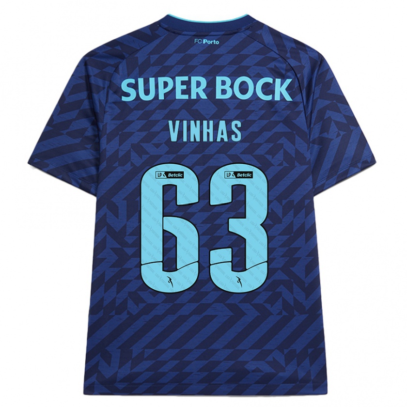 Kandiny Dames David Vinhas #63 Marineblauw Thuisshirt Derde Tenue 2024/25 T-Shirt