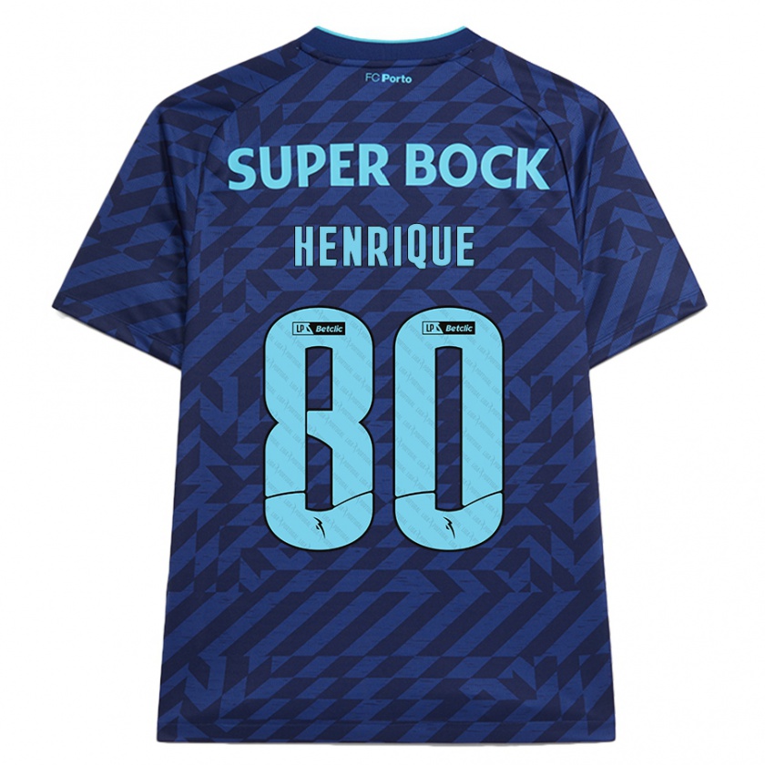 Kandiny Dames Kaio Henrique #80 Marineblauw Thuisshirt Derde Tenue 2024/25 T-Shirt