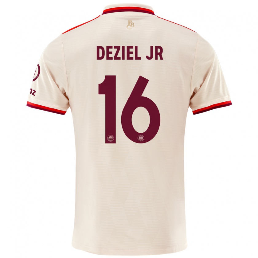 Kandiny Mujer Camiseta Robert Deziel Jr #16 Lino Equipación Tercera 2024/25 La Camisa