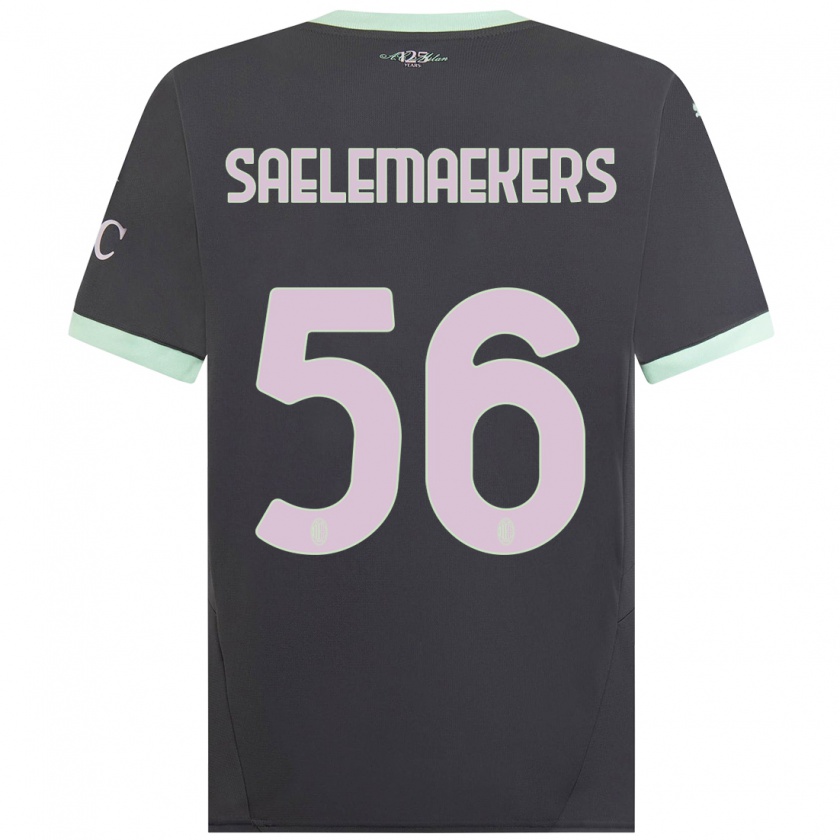 Kandiny Dames Alexis Saelemaekers #56 Grijs Thuisshirt Derde Tenue 2024/25 T-Shirt