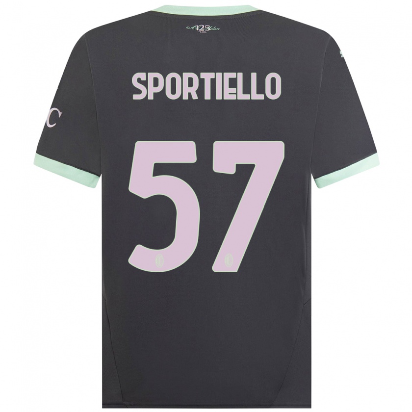 Kandiny Kobiety Marco Sportiello #57 Szary Trzeci Komplet Koszulka 2024/25 Koszulki Klubowe