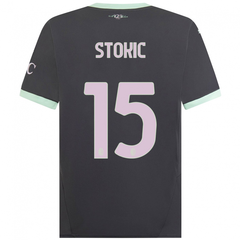 Kandiny Donna Maglia Sara Stokić #15 Grigio Kit Gara Third 2024/25 Maglietta