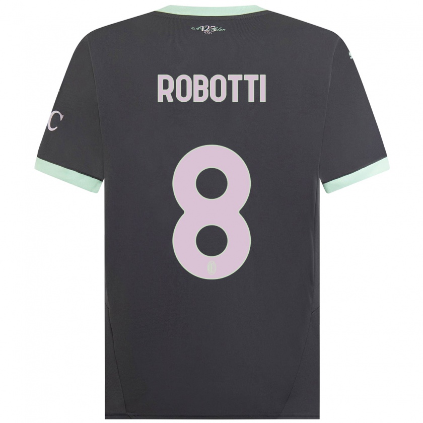 Kandiny Dames Giovanni Robotti #8 Grijs Thuisshirt Derde Tenue 2024/25 T-Shirt