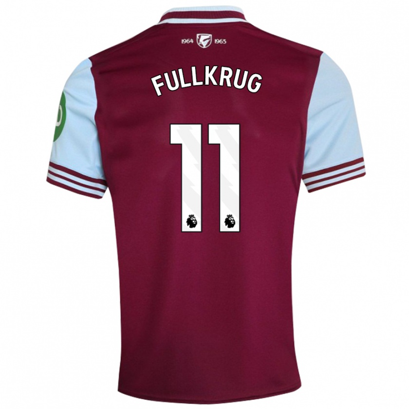 Kandiny Bambino Maglia Niclas Füllkrug #11 Rosso Scuro Kit Gara Home 2024/25 Maglietta