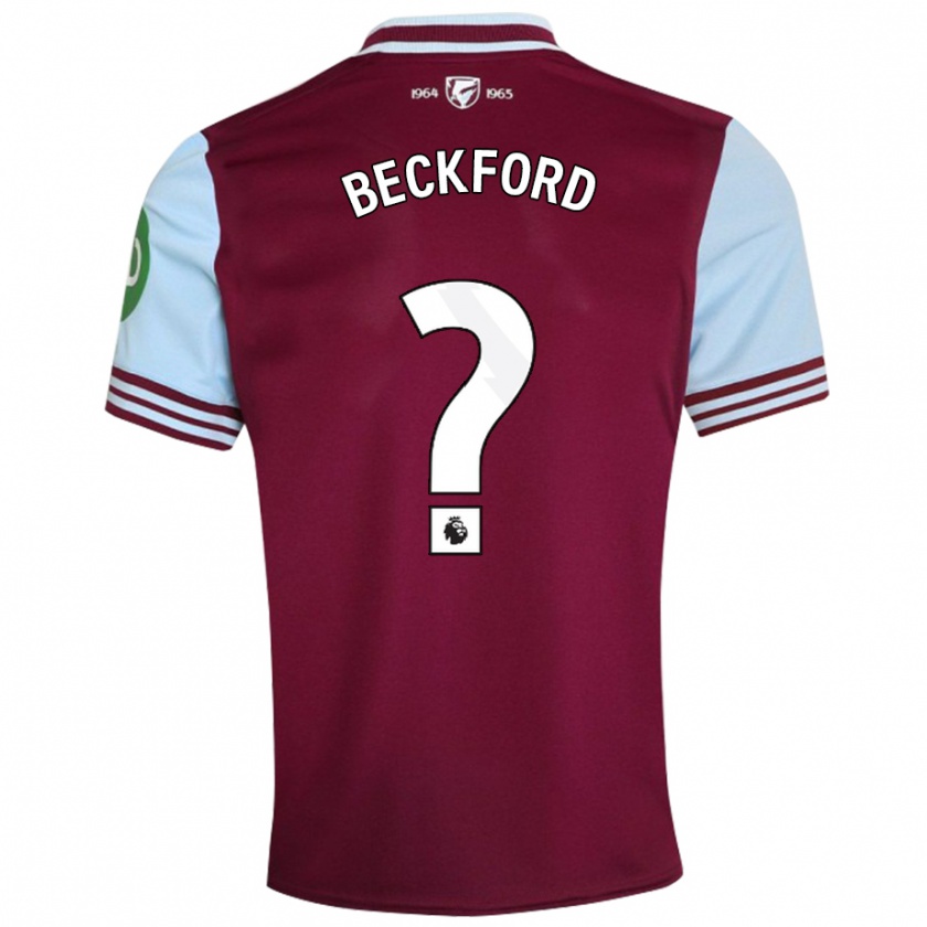 Kandiny Bambino Maglia Lewis Beckford #0 Rosso Scuro Kit Gara Home 2024/25 Maglietta