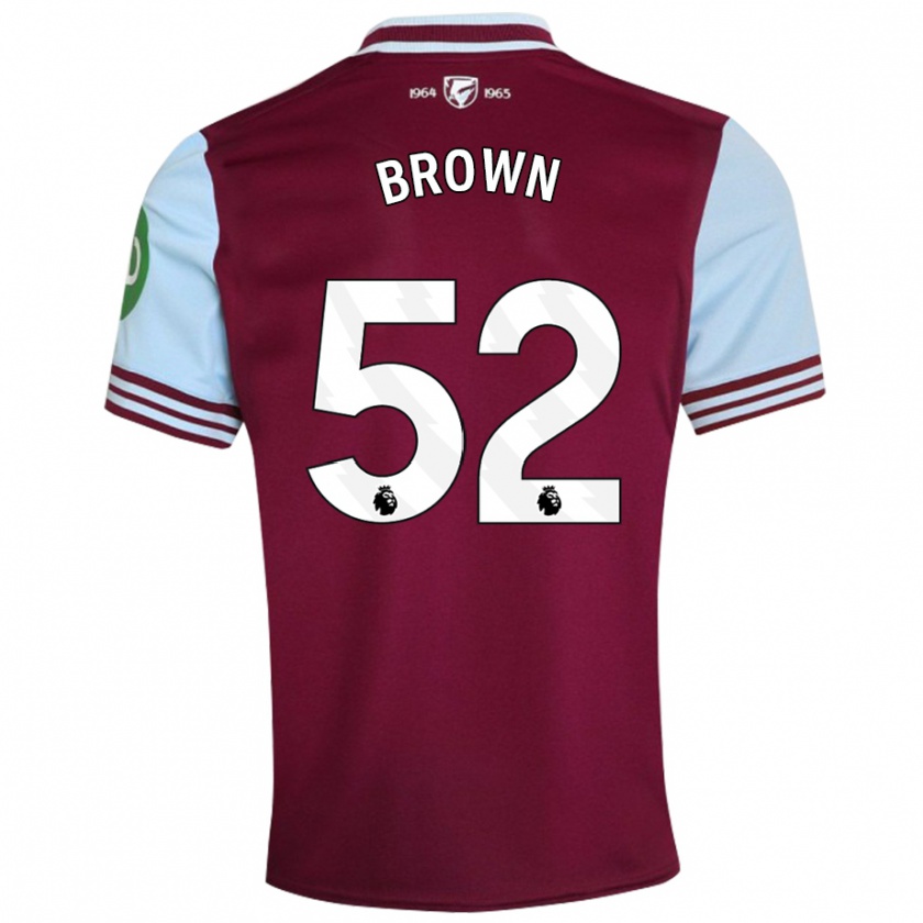 Kandiny Kinderen Luis Brown #52 Donkerrood Thuisshirt Thuistenue 2024/25 T-Shirt